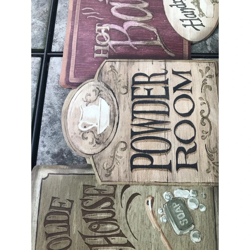 York Antique Bathroom Soap Powder Room Bathhouse Primitive Wallpaper Border 2